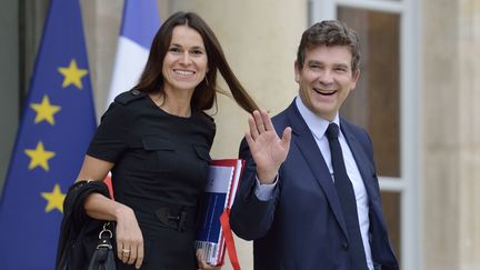 Aur&eacute;lie Filippetti et Arnaud Montebourg, &agrave; l'Elys&eacute;e, le 18 septembre 2013. (ERIC FEFERBERG / AFP)