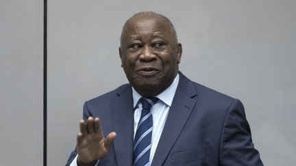 L'ancien président ivoirien, Laurent Gbagbo, le 15 anvier 2019, à La Haye (Pays-Bas). (PETER DEJONG / ANP / AFP)