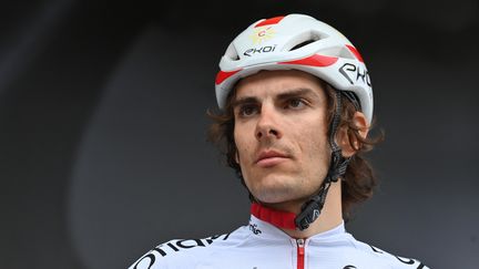 Le coureur cycliste Guillaume Martin, lors de la sixième étape du Paris-Nice le 11 mars 2022. (DAVID STOCKMAN / BELGA MAG / Belga via AFP)