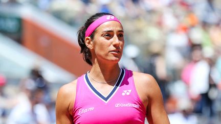 Caroline Garcia à l'entraînement à Roland-Garros, le 27 mai 2023 (IBRAHIM EZZAT / AFP)