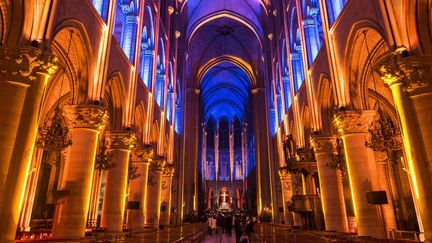 A l'intérieur de la cathédrale Notre-Dame de Paris.
 (Rollinger-Ana/ AFP)