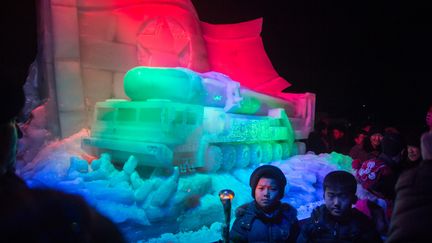 Sculpture en glace, Corée du Nord, janvier 2018
 (KIM Won-Jin / AFP)