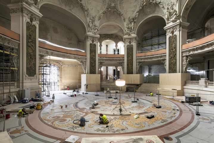 La rotonde du Palais de la découverte pendant les travaux en 2022. (PATRICK TOURNEBPEUF / TENDANCE FLOUE)