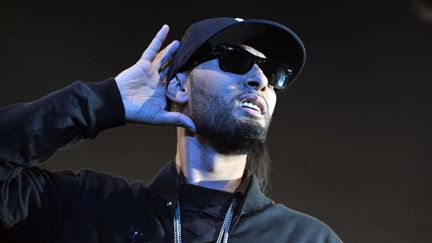 Le rappeur La Fouine lors d'un concert &agrave; Bourges (Cher), en avril 2011. (ALAIN JOCARD / AFP)