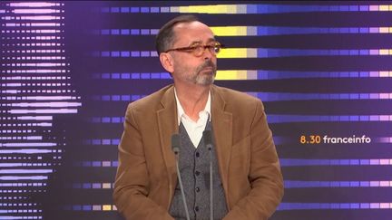 Robert Ménard,&nbsp;maire de Béziers, était l'invité du "8h30&nbsp;franceinfo", jeudi 12 janvier 2023. (FRANCEINFO / RADIOFRANCE)