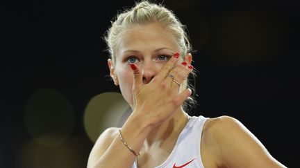 La sprinteuse russe Margarita Goncharova aux Jeux paralympiques de Londres (Royaume-Uni), le 6 septembre 2012. (LEON NEAL / AFP)