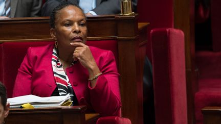 Christiane Taubira lors des questions au&nbsp;gouvernement, &agrave; l'Assembl&eacute;e nationale, en septembre 2014. (LCHAM / SIPA)