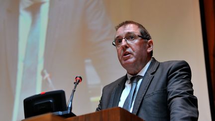 Le président du département du Lot, Serge Rigal, le 2 avril 2015, à Cahors. (MARC SALVET / MAXPPP)