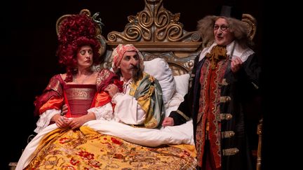 "Le Malade imaginaire" de Molière par la troupe Morboria Teatro au festival de théâtre d'Olite en Navarre, Espagne (1er août 2019) (VILLAR LOPEZ / EFE / NEWSCOM / MAXPPP)