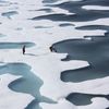 Des scientifiques font des prélèvements dans l'océan Arctique, le 12 juillet 2011.&nbsp; (KATHRYN HANSEN / NASA / REUTERS)