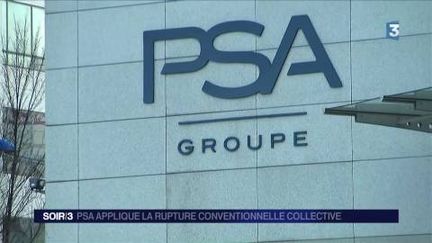 PSA est la première entreprise à appliquer la rupture conventionnelle collective. (FRANCE 3)