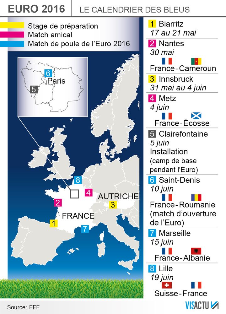 &nbsp; (Le programme des Bleus © Visactu)