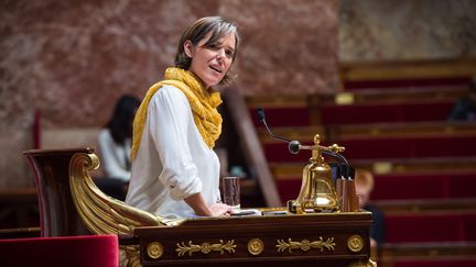 La députée LREM de l'Isère, Cendra Motin, le 18 octobre 2017, à l'Assemblée nationale, à Paris. (CHRISTOPHE PETIT TESSON / MAXPPP)