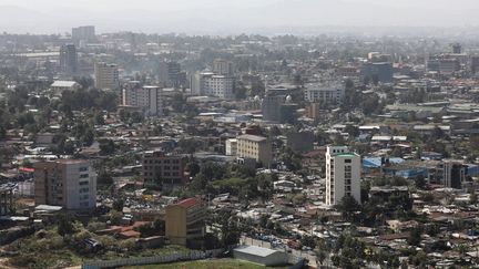 La capitale&nbsp;Addis-Abeba, en Ethipie, le 13 mars 2019. (LUDOVIC MARIN / AFP)