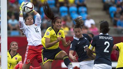 &nbsp; (La gardienne colombienne Sepulveda a sauvé les siennes à plusieurs reprises, pour assurer la victoire colombienne 2 à 0 face à la France © Andrew Vaughan/AP/SIPA)