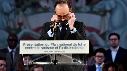 Le Premier ministre Edouard Philippe, le 19 mars 2018, à Paris. (GERARD JULIEN / AFP)