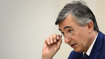 Philippe Douste-Blazy,&nbsp;lors d'une conférence de presse&nbsp;à l'occasion de l'Assemblée mondiale de la Santé, le 23&nbsp;mai 2016, à Genève (Suisse). (FABRICE COFFRINI / AFP)