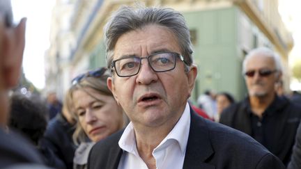 Le chef de file de La France insoumise, Jean-Luc Mélenchon, à Marseille, le 5 octobre 2019. (MAXPPP)