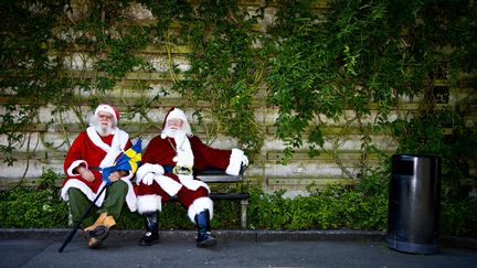 Au congr&egrave;s mondial des P&egrave;res No&euml;l au zoo de Copenhague, le 24 juillet 2012.&nbsp; (TORKIL ADSERSEN / SCANPIX DENMARK)