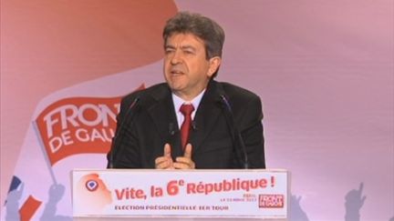 Jean-Luc Mélenchon commente les résultats (FTV)