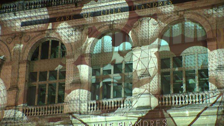 Gare de Lille Flandres illuminée (France 3 Nord Pas-de-Calais)