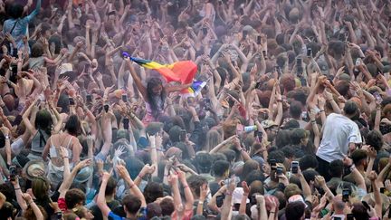 Le&nbsp;festival Solidays, qui s'est clôturé dimanche soir, a explosé son record de fréquentation avec plus de 247&nbsp;000 festivaliers,&nbsp;Paris, le 26 juin 2022 (LIONEL GUERICOLAS /MPP/SIPA)