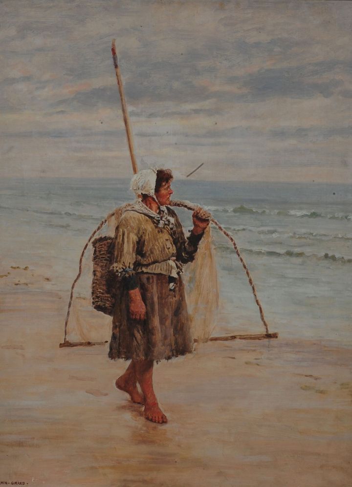 La pêcheuse de crevettes, François Marie Firmin - Firmin Girard (Huile sur toile, 79,5 x 64,5 cm)
 (Yazid Medmoun)