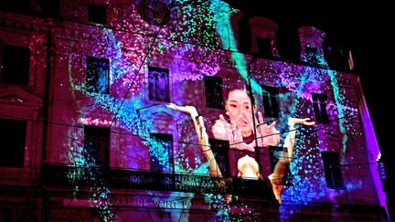 La Fête des lumières, place Saint-Paul à Lyon, lors de l'édition 2018. (PHOTO RICHARD MOUILLAUD / MAXPPP)