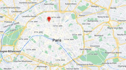 Un homme tué&nbsp;dans la nuit du 13 au&nbsp;14 mai 2022 boulevard de Clichy à Paris. (GOOGLE MAPS)