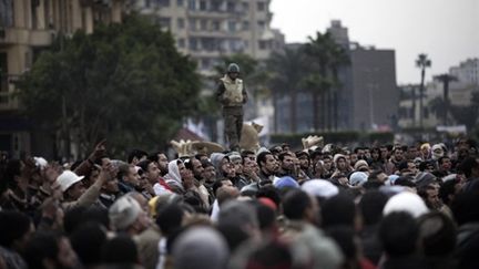 Place Tahrir au centre du Caire (5 février 2011) (AFP/MARCO LONGARI)