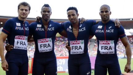 Lemaitre, Tinmar, Vincent, Bassaw sur la piste du Letzigrund après leur série