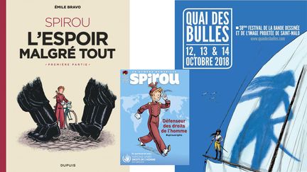 SPIROU, UNE CONSCIENCE DANS LA GUERRE ET POUR LA PAIX (EMILE BRAVO, DUPUIS / LE JOURNAL DE SPIROU, DUPUIS / CLEMENT OUBRERIE, QUAI DES BULLES)