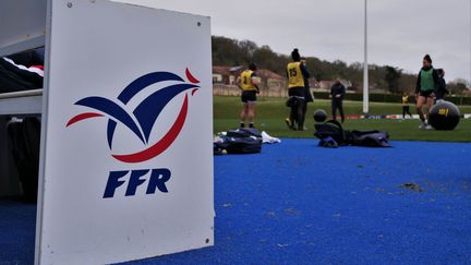 Le terrain d'entraînement de l'équipe de France de rugby, au siège de la Fédération à Marcoussis, le 6 avril 2022. (AURORE THIBAULT / AFP)