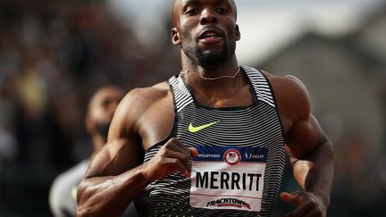 L'athlète américain LaShawn Merritt sur 200m à Eugene (PATRICK SMITH / GETTY IMAGES NORTH AMERICA)