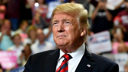 Le président américain Donald Trump lors d'un meeting à Springfield (Missouri, Etats-Unis), le 21 septembre 2018.&nbsp; (MANDEL NGAN / AFP)