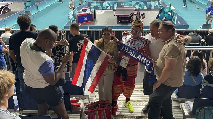 Thailand Khamthong, à l'Arena Paris Sud 4, le 1er septembre 2024. (Sasha Beckermann/France info: sport)