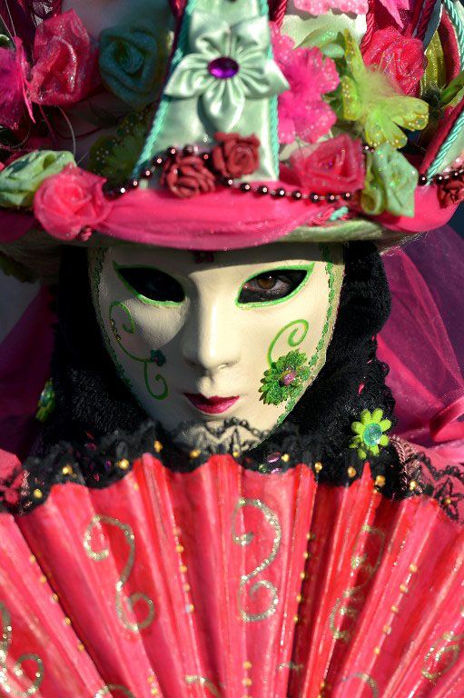 Un participant au carnaval de Venise 2014
 (GABRIEL BOUYS / AFP)