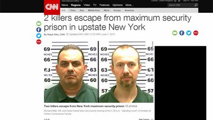 &nbsp; (Deux détenus s'évadent de la prison la mieux gardée de l'Etat de New York © capture d'écran/CNN)