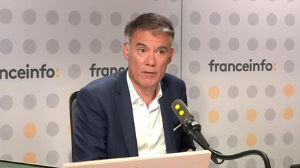 Olivier Faure; Premier secrétaire du Parti socialiste, lundi 2 septembre 2024 sur franceinfo. (FRANCEINFO / RADIO FRANCE)