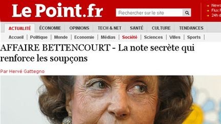 L'aide-mémoire cité par le site du Point a été retrouvé lors d'une perquisition chez Liliane Bettencourt.