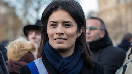 La députée LREM de La Manche, Sonia Krimi, lors d'un rassemblement contre les violences faites aux femmes le 25 novembre 2017. (MAXPPP)