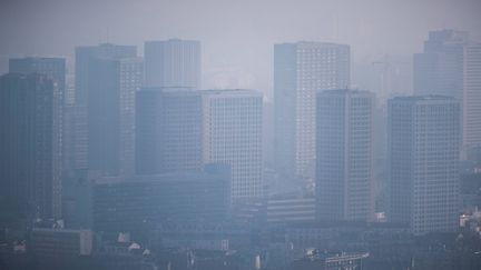 Un pic de pollution avait touché Paris, à l'hiver 2016. (LIONEL BONAVENTURE / AFP)