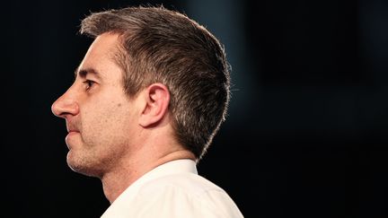 François Ruffin, à Lavelanet (Ariège), le 29 mars 2023. (CHARLY TRIBALLEAU / AFP)