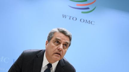 Le directeur général de l'OMC, Roberto Azevedo, le 10 décembre 2019 à Genève (Suisse). (FABRICE COFFRINI / AFP)