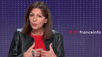 Anne Hidalgo, maire de Paris et candidate socialiste à l’élection présidentielle, est l’invitée du 8h30&nbsp;franceinfo&nbsp;ce vendredi 21 janvier 2021. (FRANCEINFO / RADIO FRANCE)