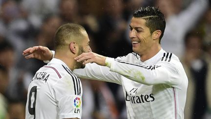 Benzema félicité par CR7 (JAVIER SORIANO / AFP)