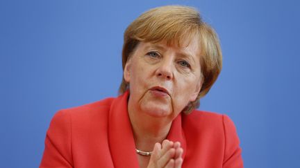 La chanceli&egrave;re allemande Angela Merkel, le 31 ao&ucirc;t 2015 &agrave; Berlin (Allemagne). (HANNIBAL HANSCHKE / REUTERS)