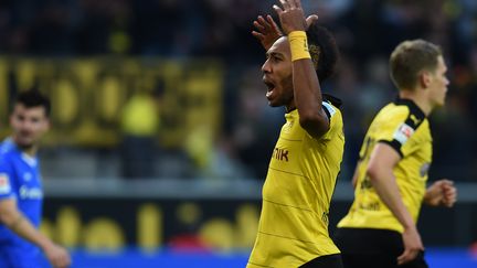 Aubameyang toujours aussi efficace (PATRIK STOLLARZ / AFP)