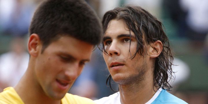 Novak Djokovic face à Rafael Nadal en 2007