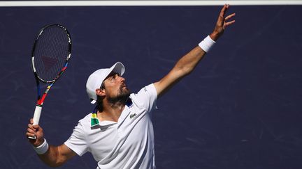 Jérémy Chardy au service (CLIVE BRUNSKILL / GETTY IMAGES NORTH AMERICA)